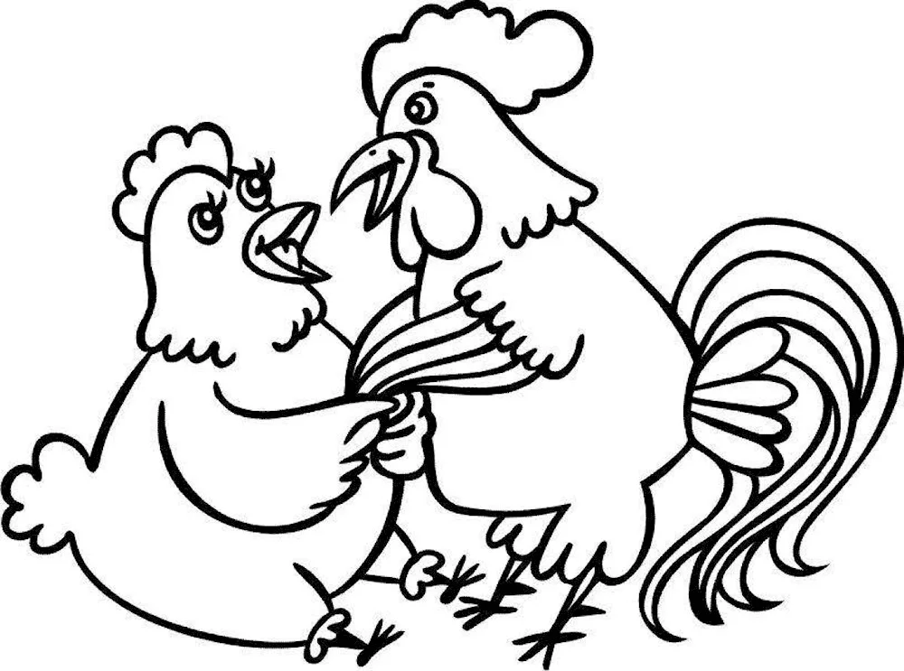 Cockerel side vector