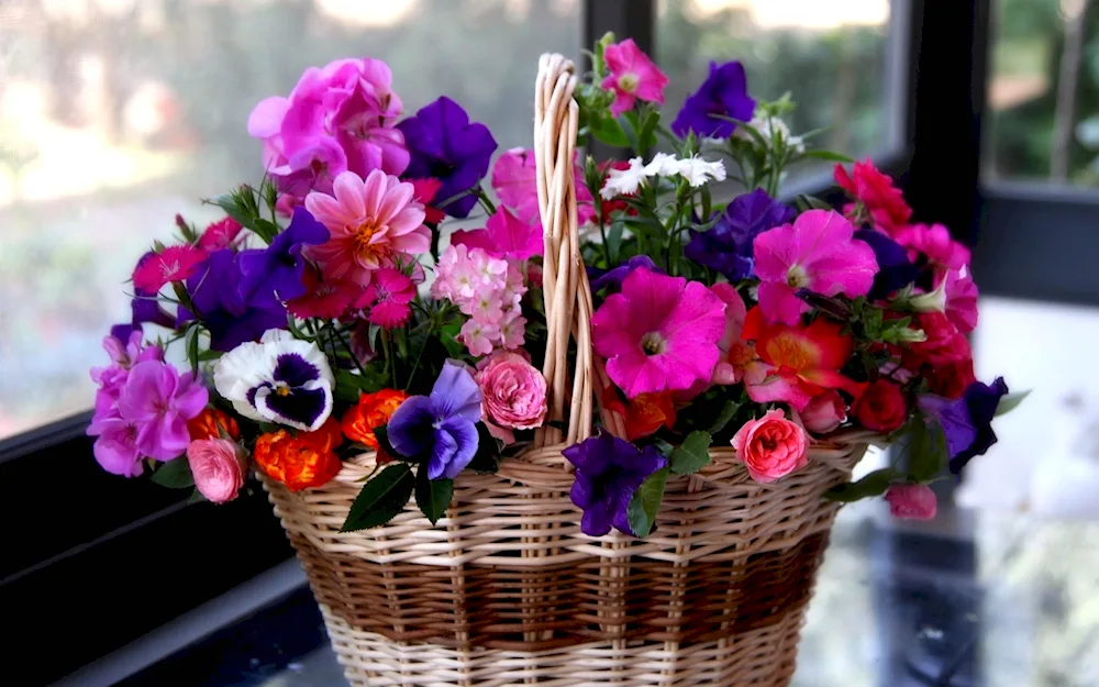 Flowers in a basket