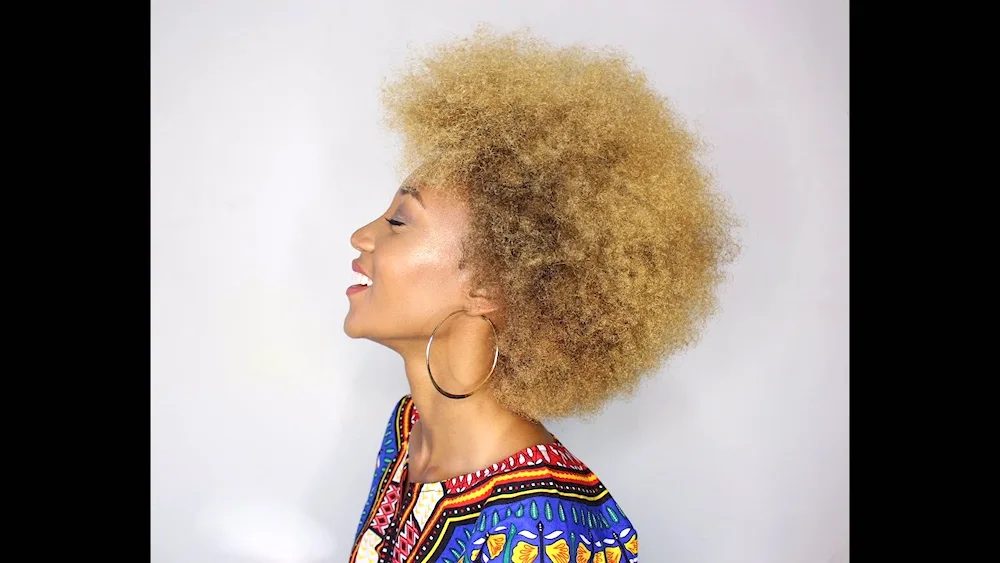 Singer with Afro hairstyle
