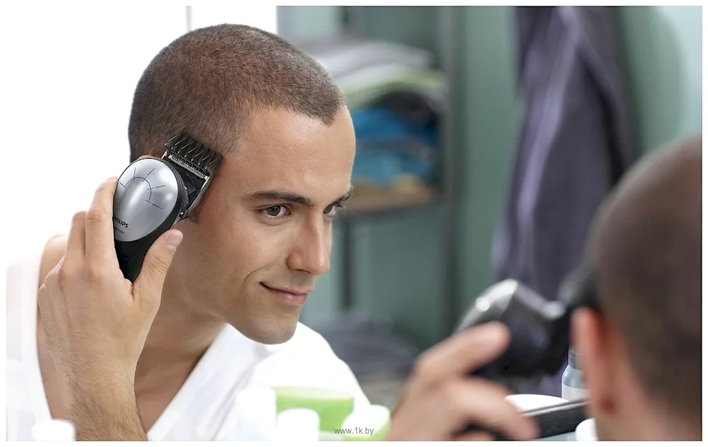 Haircut under the nozzle for men