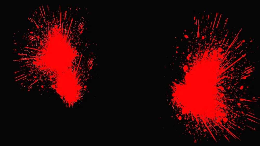 Blood stains on black background