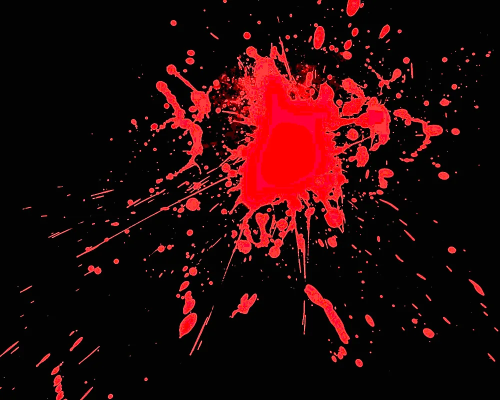 Blood stains on black background