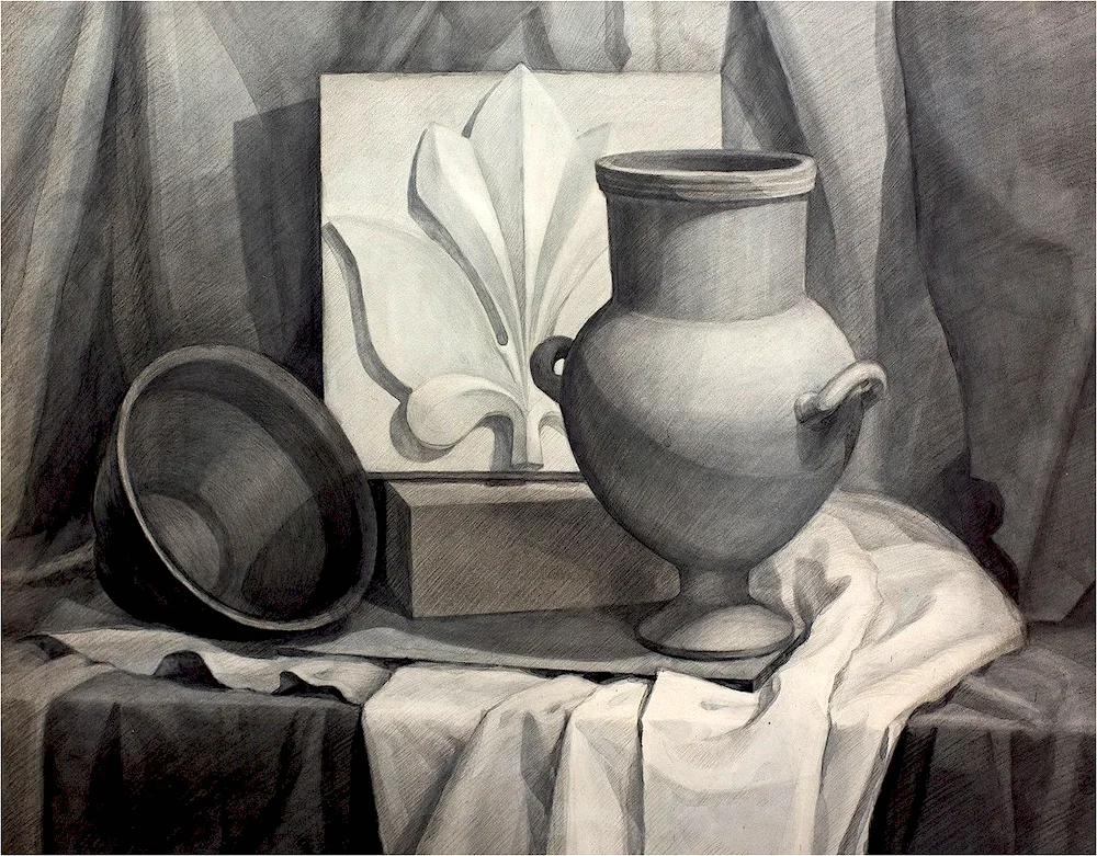Pencil still life drawing