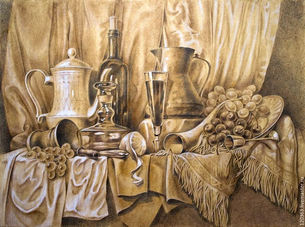Picasso grisaille still life