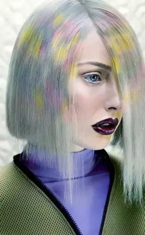 Pixel hair colouring