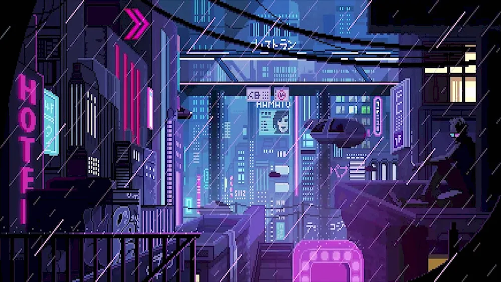 Neon scene