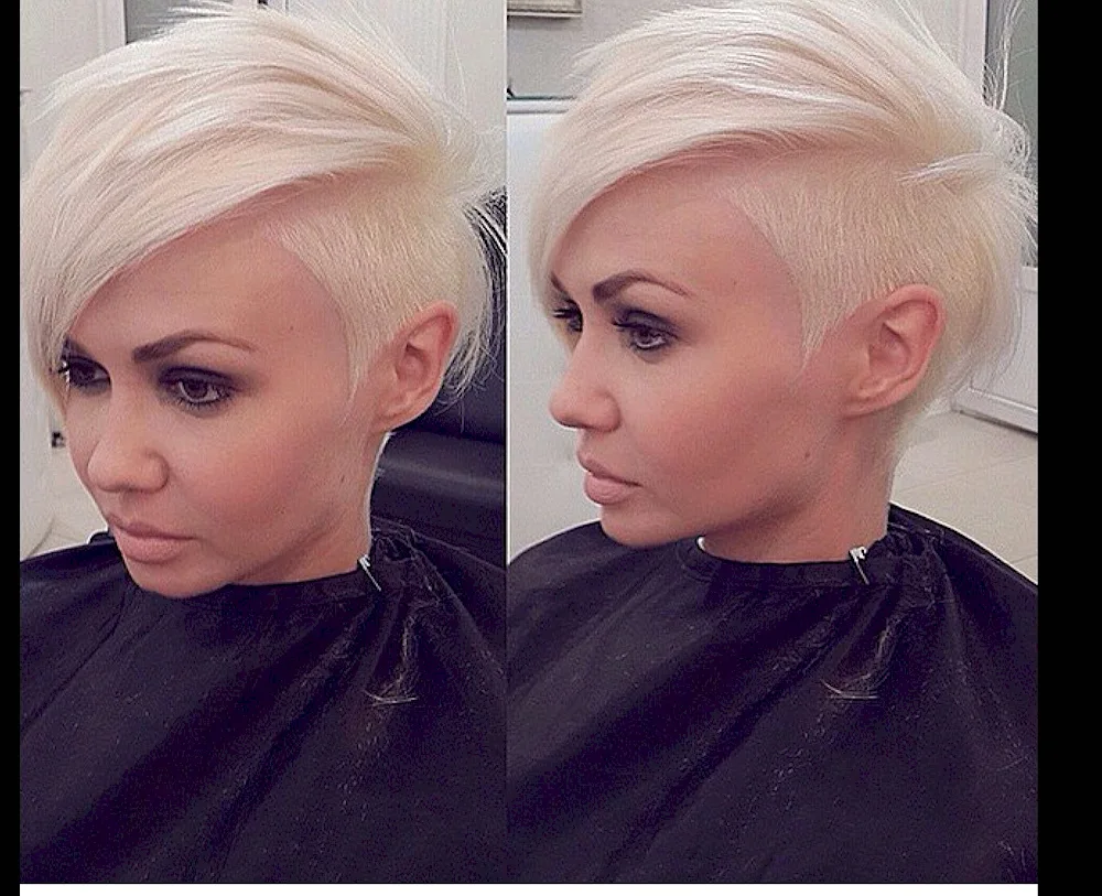 Pixie asymmetrical bob haircut