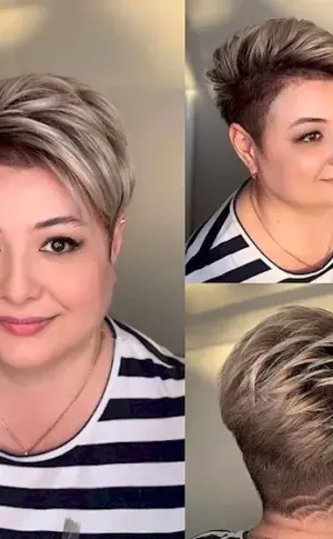 Pixie haircut for full face