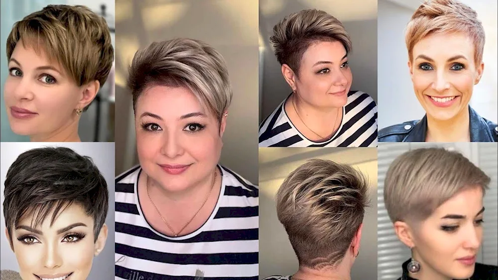 Pixie haircut full face