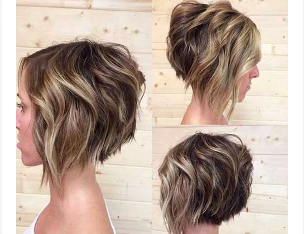 Pixie haircut. Bob for medium wavy hair