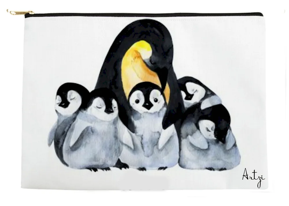 Penguins step by step drawing
