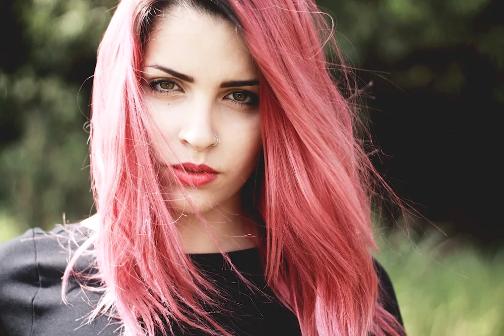 Gentle pink hair