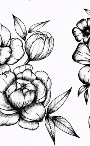 Peony Zentangle