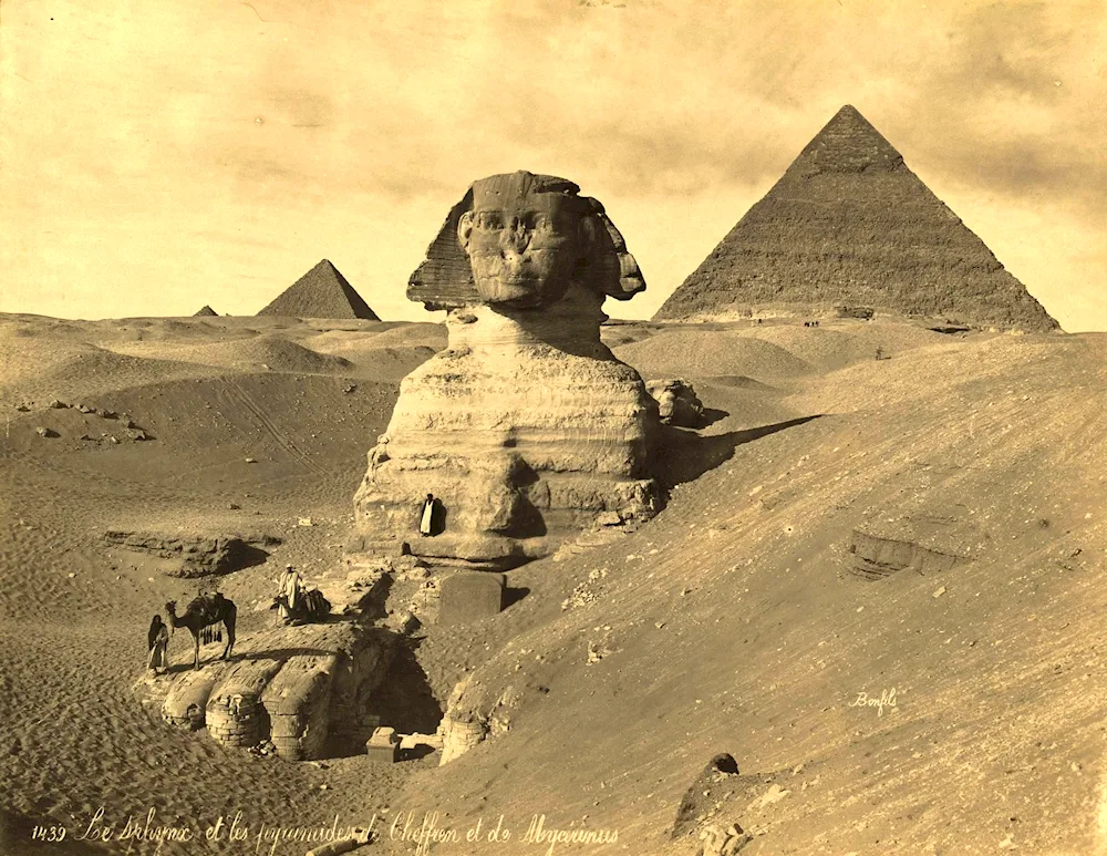 The Pyramid of Cheops Sphinx of Ancient Egypt