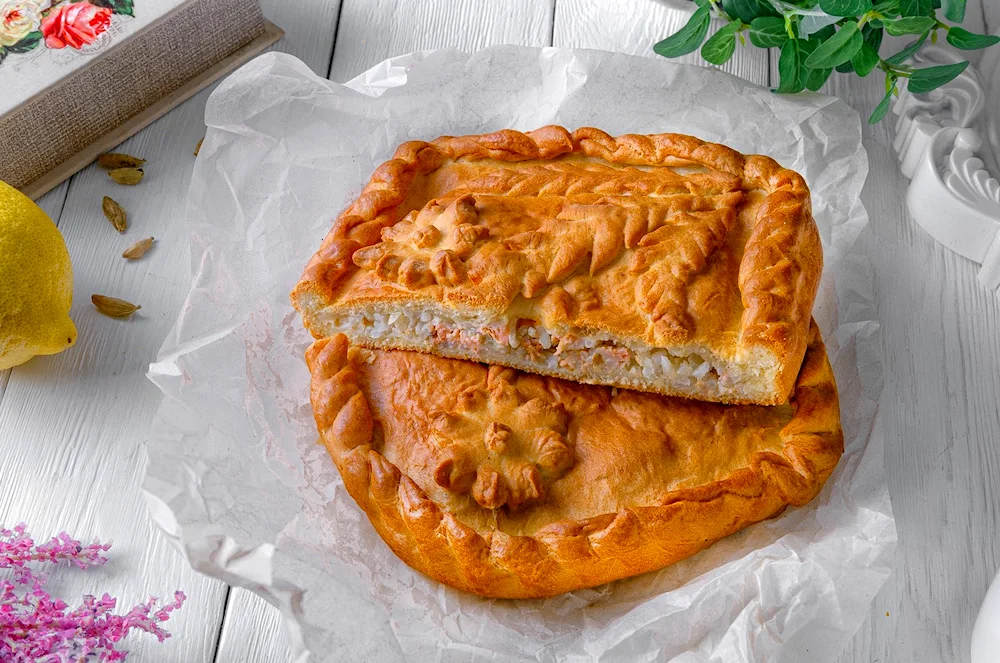 Cabbage pie with cabbage