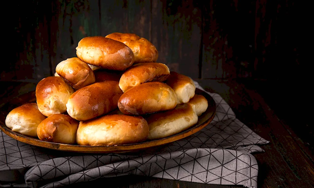 Pirozhki on a plate