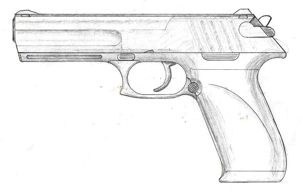 Makarov pistol risovats