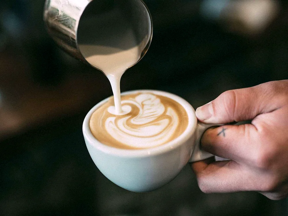 Cup of coffee and dessert