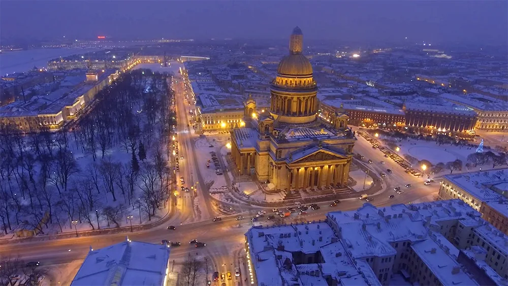 Winter St. Petersburg Nikolsky Cathedral