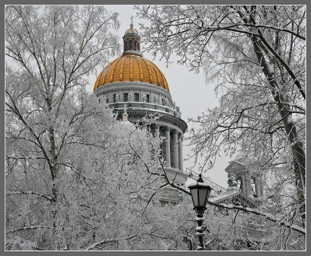 Petersburg in winter Issakovsky Cathedral