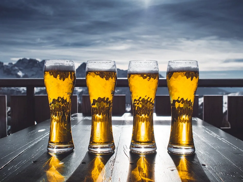 Beer bottle dark background