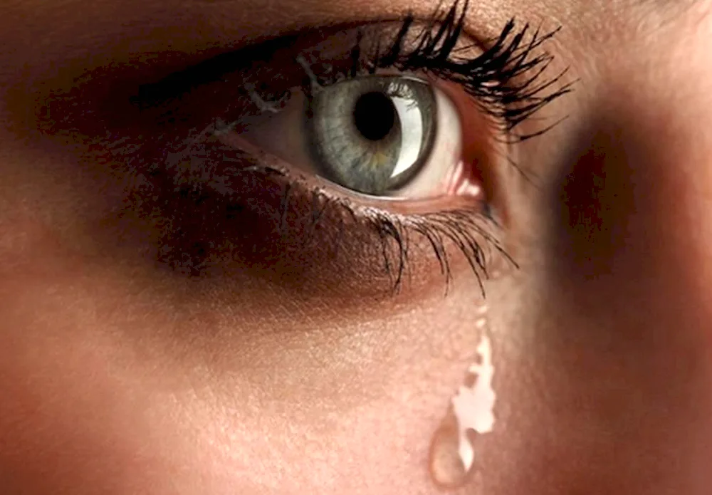 Eye with tears