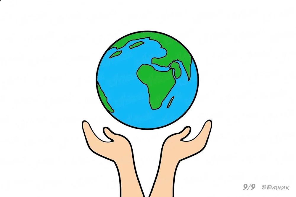 Earth Planet Drawing