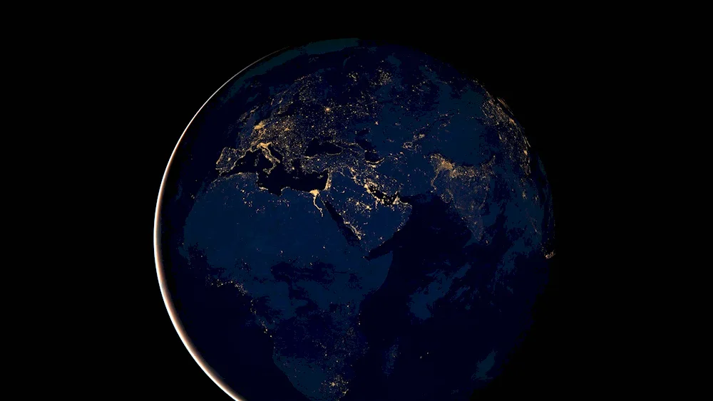 Night land from space