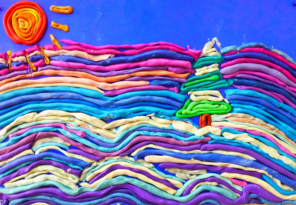 Plasticine painting