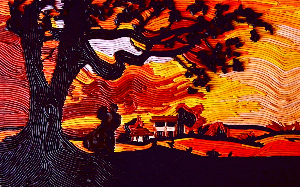 Plasticine painting