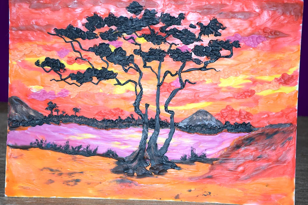 Plasticine painting