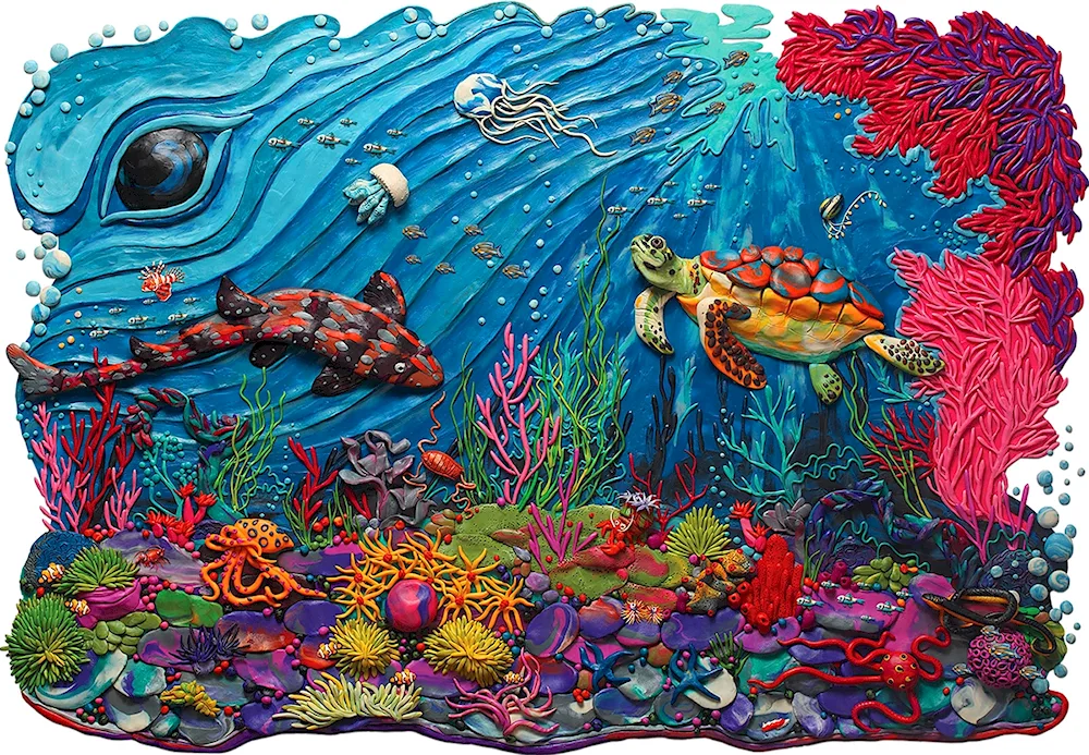 Plasticine painting