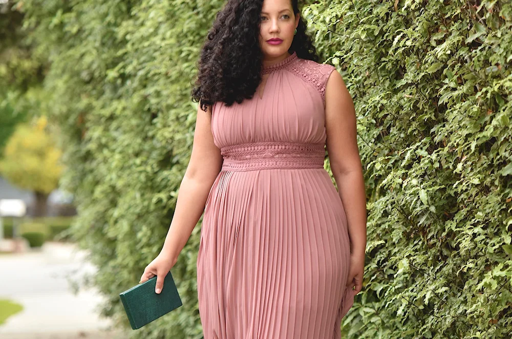 A combination plus size dress