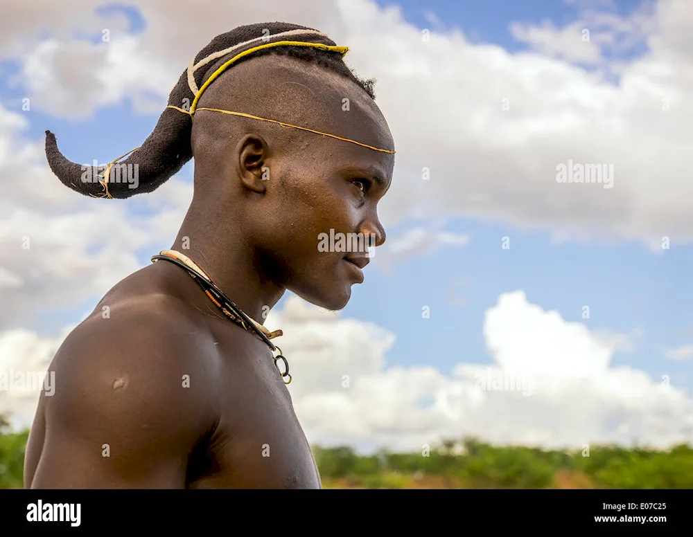 The Himba in Africa.