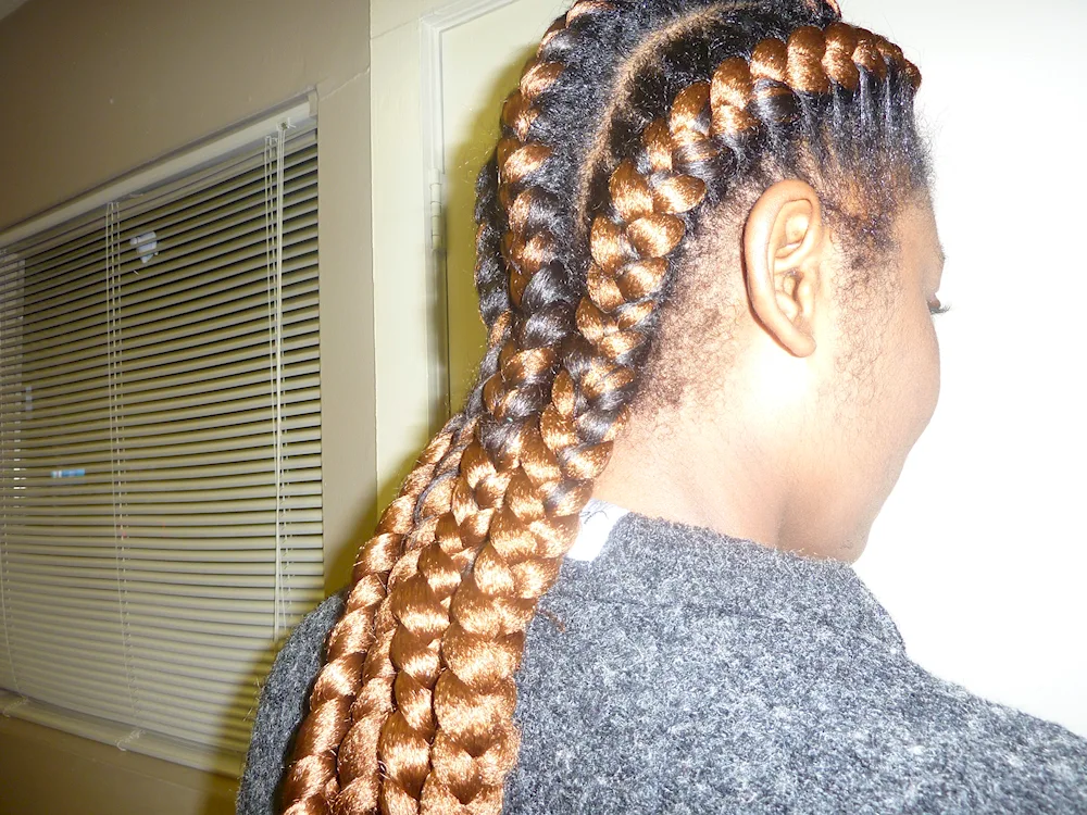 Braid braids in a ponytail