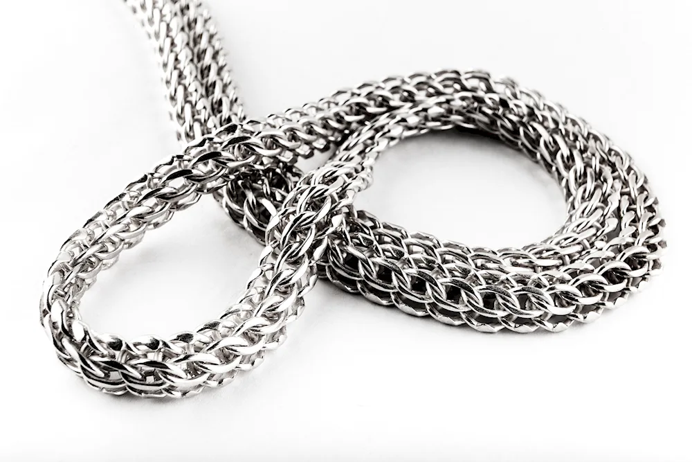 Pharaoh braiding. Silver