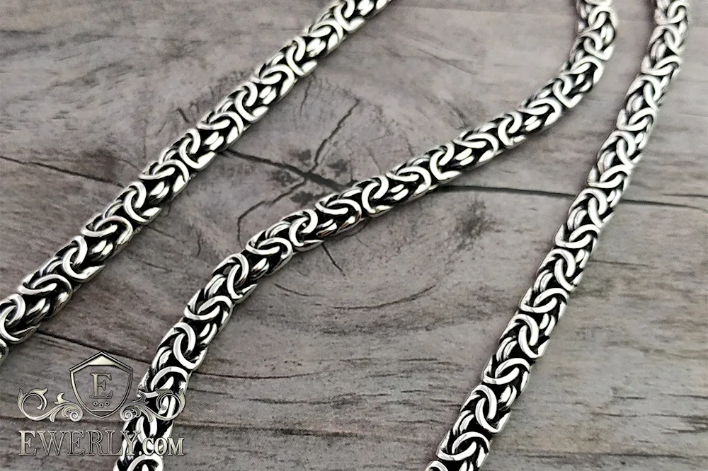 Fox tail silver chain braiding