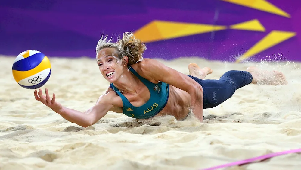 Girl with volleyball