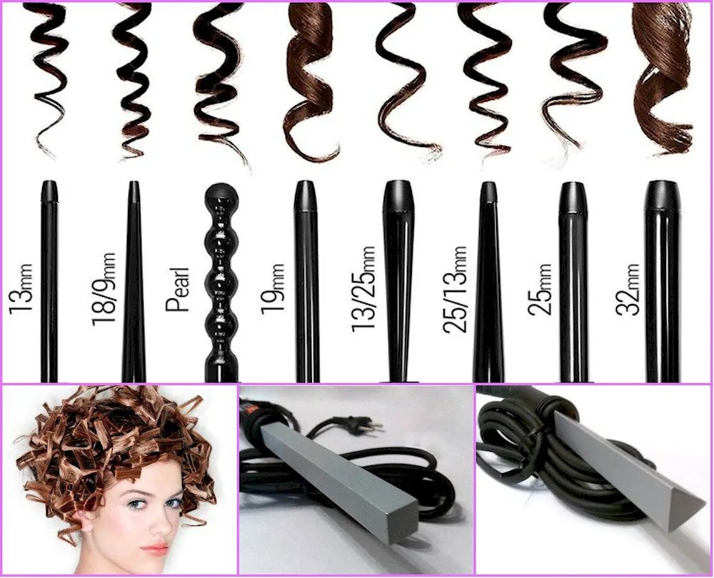 Curls on a cone curling iron