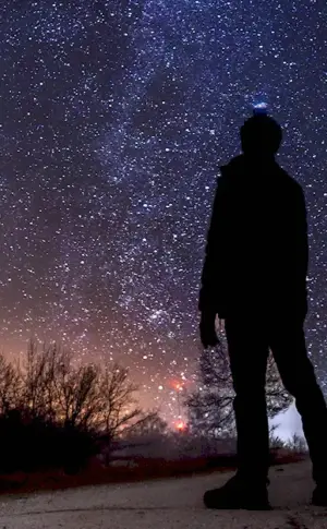 Under the starry sky