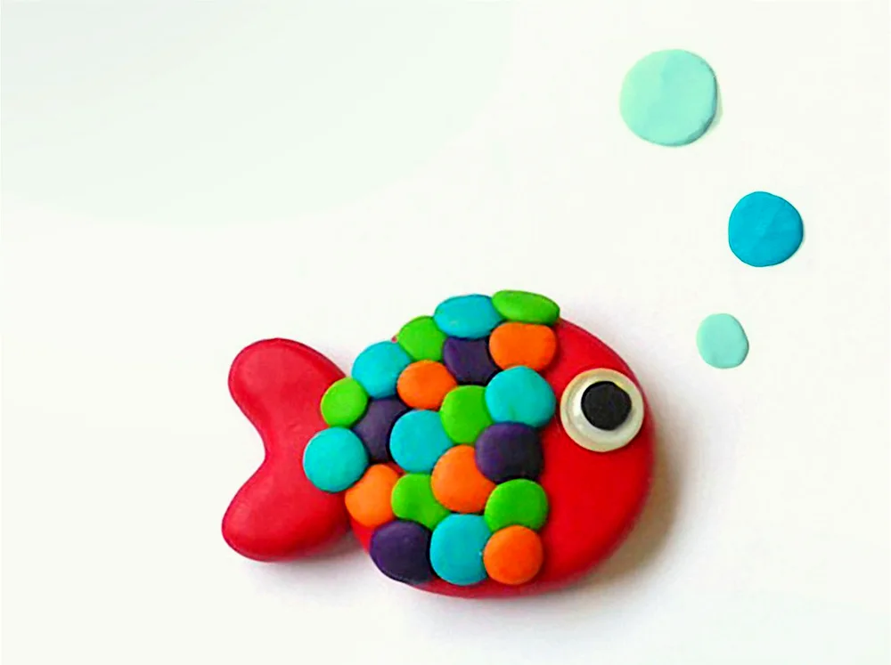 Decorations out of plasticine for kids