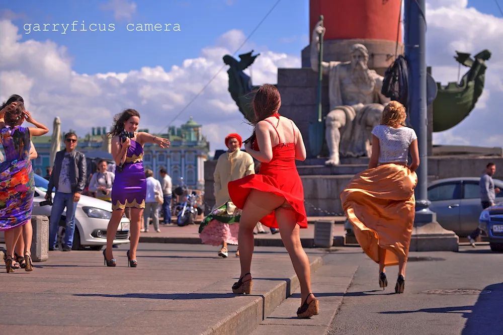 Girl in wind up dress