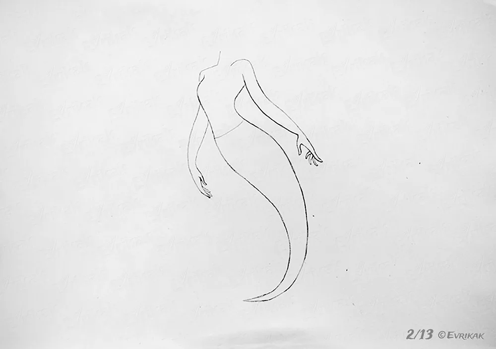 Step by step mermaid drawing