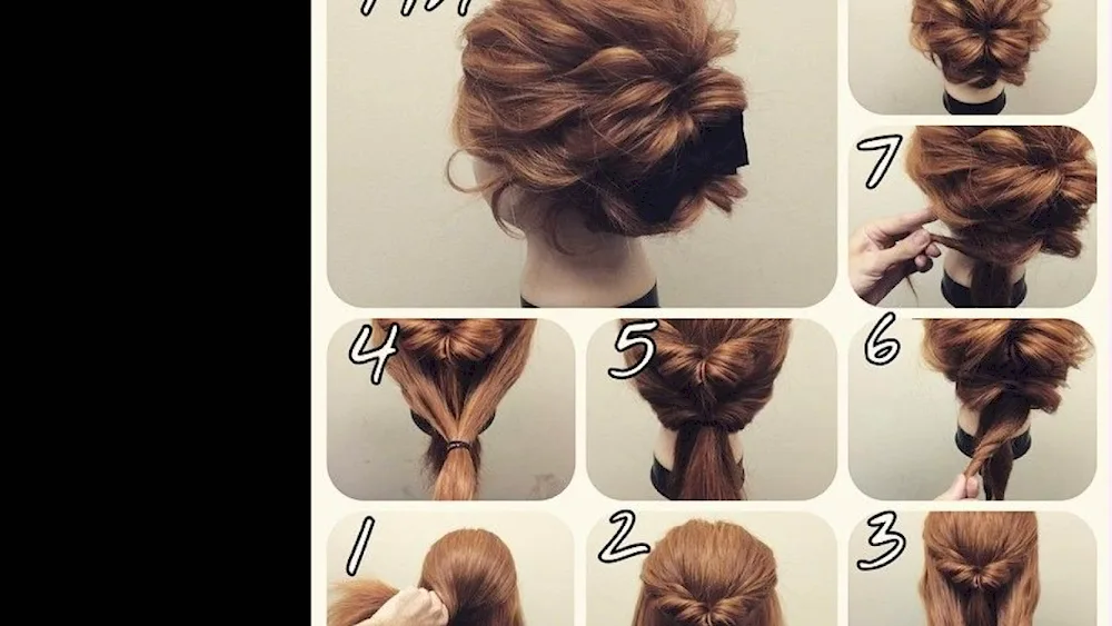 Step-by-step hairstyles for medium hair