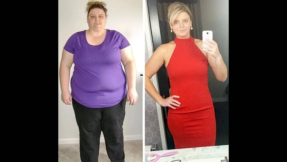 Losing weight before and after