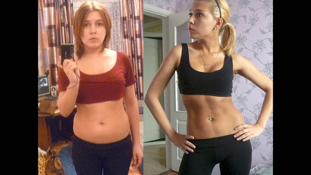 Losing weight before and after