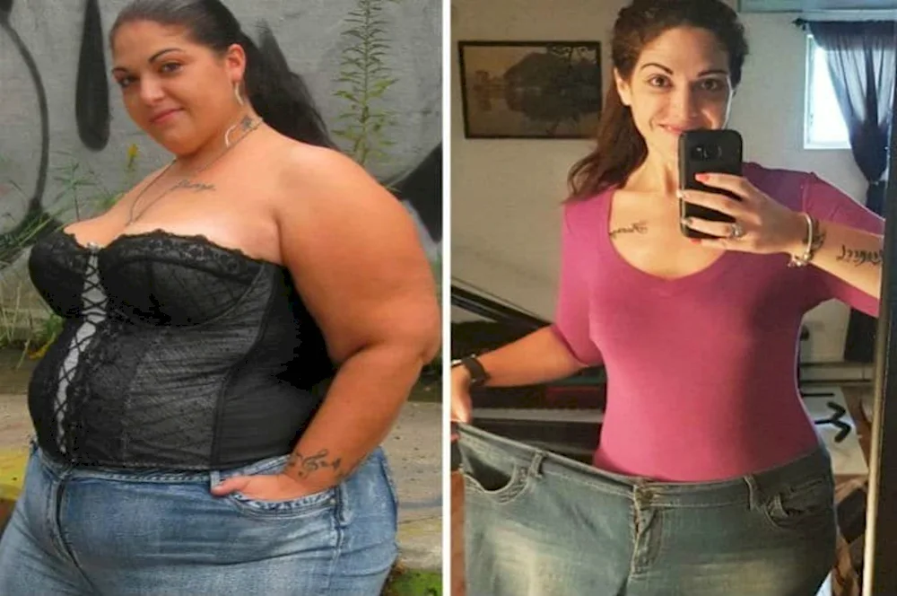 Losing weight before and after