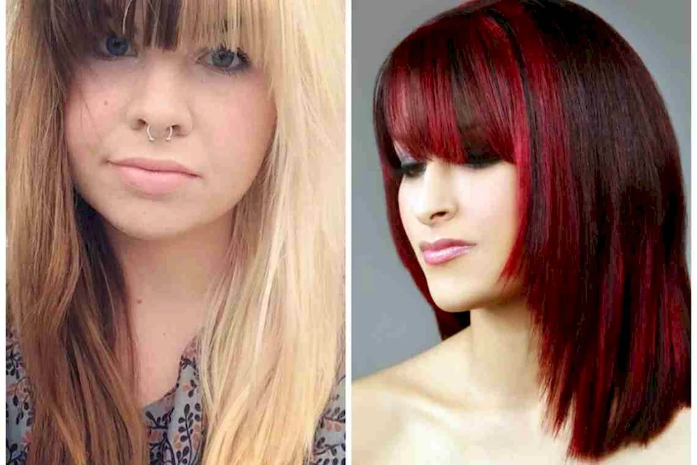 Dye hair in two colours