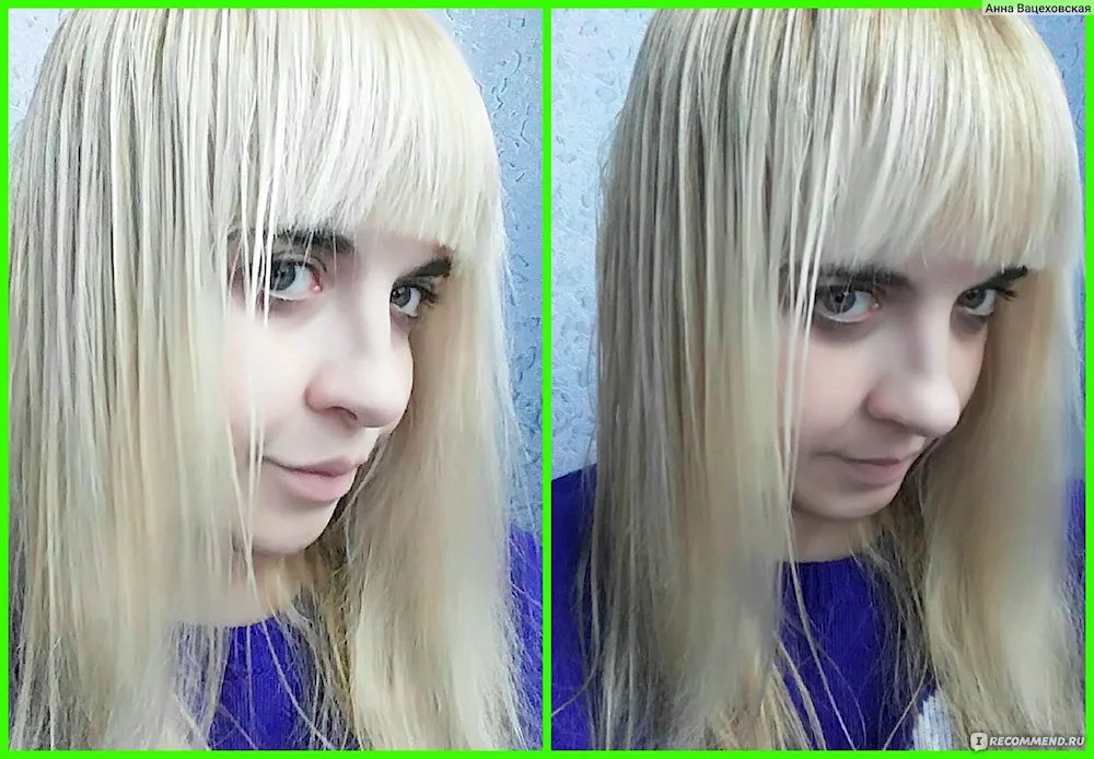 To dye blonde without yellowing