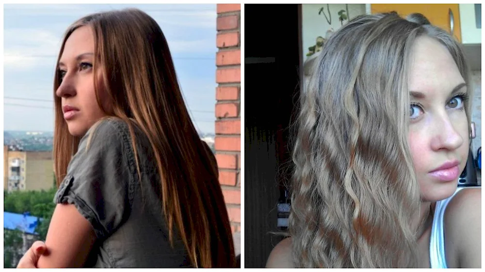 Faded blonde hair